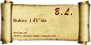 Buksz Léda névjegykártya